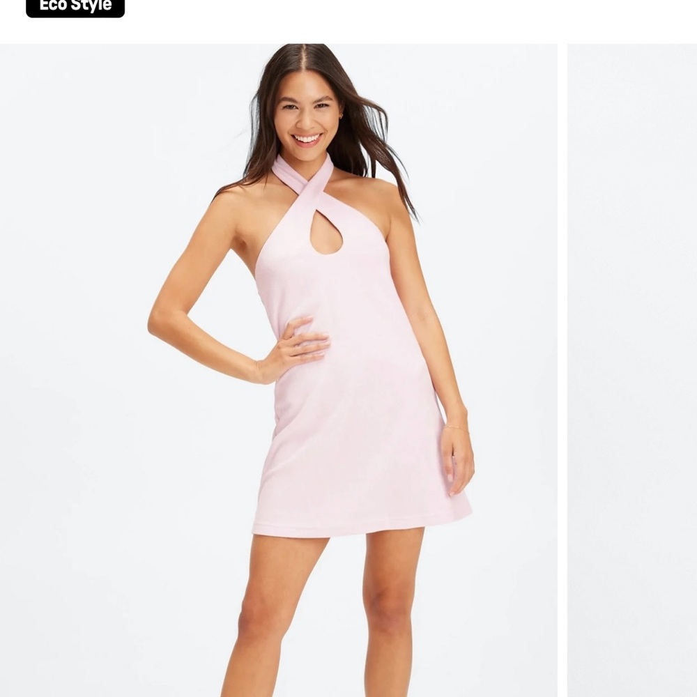 Fabletics Island Terry Halter Dress S